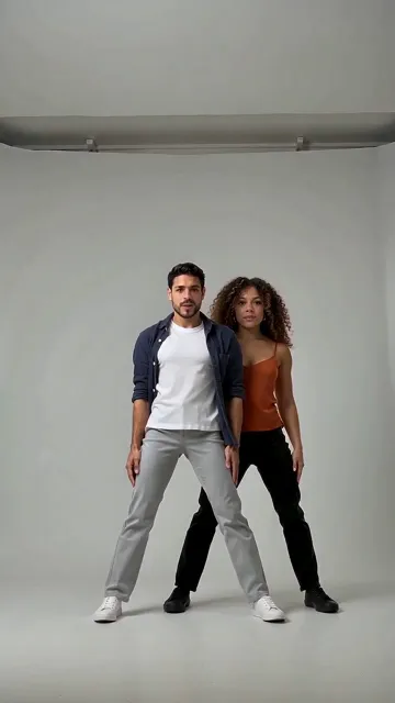 Frame from the finished A2O LITE NEON AI: A Couple Dances the Intro video