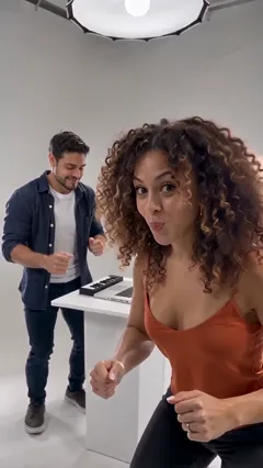 Two friends: Rushing the camera