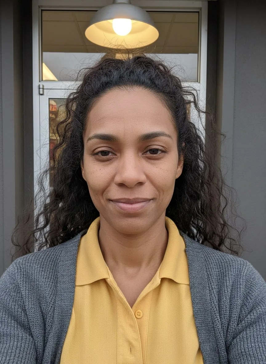 Photo 1: an AI-generated face used for this example