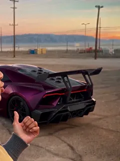 The purple supercar: The swipe and the car