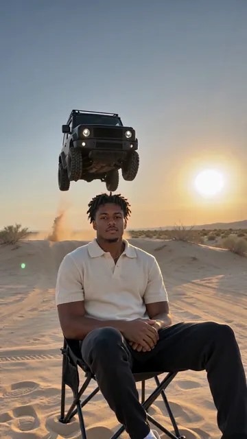 Frame from the finished Car Jump AI Video From One Photo video