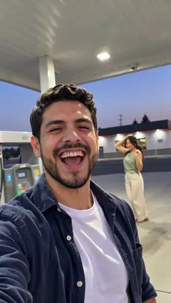 With a friend: The selfie