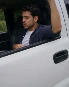 At the wheel: “Hit the road, dude”